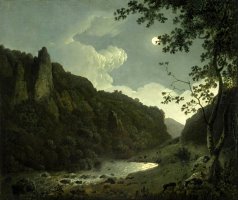Dovedale by Moonlight by Joseph Wright
