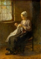 The Young Seamstress by Jozef Israels