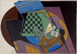 Damier Et Cartes a Jouer (checkerboard And Playing Cards) by Juan Gris