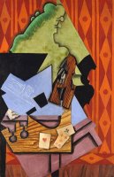 Violin And Playing Cards on a Table by Juan Gris