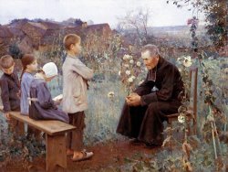 The Catechism Lesson by Jules Alexis Muenier