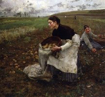 October Gathering Potatoes by Jules Bastien Lepage