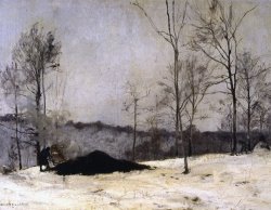 Paysage Au Charbonnier, L'hiver by Jules Bastien Lepage