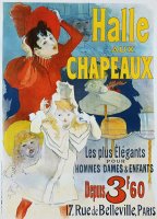 Halle Aux Chapeaux Poster by Jules Cheret