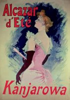Poster advertising Alcazar dEte starring Kanjarowa by Jules Cheret