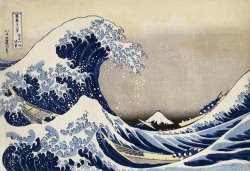 In The Well of The Wave Off Kanagawa, From The Series Thirty Six Views of Mount Fuji by Katsushika Hokusai