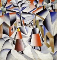 Morning in The Village After Snowstorm by Kazimir Malevich