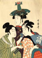 Three Young Men Or Women by Kitagawa Utamaro