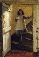 Girl on Stairs by Lady Laura Teresa Alma-tadema