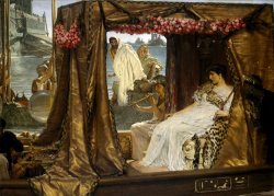 The Meeting of Anthony And Cleopatra, 41 B.c. by Lawrence Alma-tadema