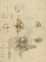 Crank Spinning Machine With Several Details by Leonardo da Vinci