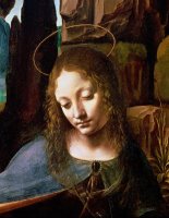Detail Of The Head Of The Virgin by Leonardo da Vinci