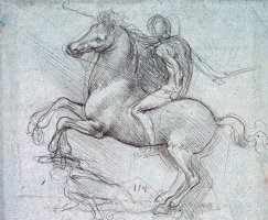 Leonardo Study For Equestrian Monument by Leonardo da Vinci