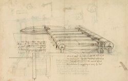Teaselling Machine To Manufacture Plush Fabric From Atlantic Codex by Leonardo da Vinci