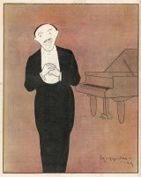 Fragson Stands in Front of His Piano by Leonetto Cappiello