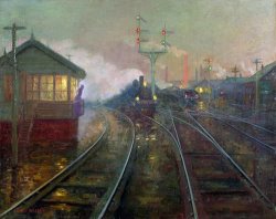 Train at Night by Lionel Walden