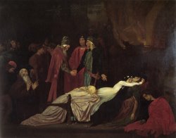 The Reconciliation of The Montagues And Capulets Over The Dead Bodies of Romeo And Juliet by Lord Frederick Leighton