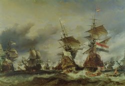The Battle of Texel by Louis Eugene Gabriel Isabey
