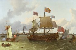 The Britannia in Rotterdam by Ludolf Backhuysen