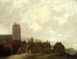 View of Egmond Aan Zee by Ludolf Backhuysen