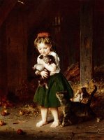 A Handful of Kittens by Ludwig Knaus