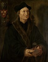 Portrait of Johannes Colmannus, Rector of The Convent of St. Agatha at Delft by Maarten Van Heemskerck