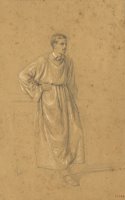 Academic Study of a Male Figure 2 by Mariano Jose Maria Bernardo Fortuny Y Carbo