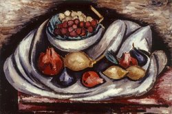 Still Life with Compote And Fruit by Marsden Hartley