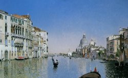 Gondola on The Grand Canal by Martin Rico y Ortega