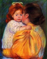 Maternal Kiss by Mary Cassatt