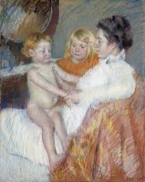 Mother, Sara And The Baby by Mary Cassatt