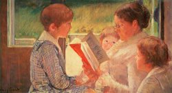 Mrs Cassatt Reading to Her Grandchildren by Mary Cassatt