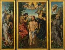 Triptych of The Baptism of Christ by Master of Frankfurt