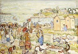 Bathers And Strollers at Marblehead by Maurice Brazil Prendergast