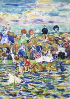 Idlers on The Beach by Maurice Brazil Prendergast
