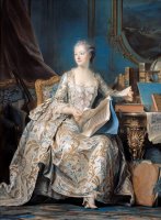Jeanne Poisson (1721 64) The Marquise De Pompadour by Maurice-quentin De La Tour