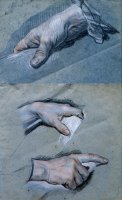 Study of The Hands of a Man by Maurice-quentin De La Tour