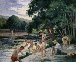 Bathers on The Banks of The Cure by Maximilien Luce