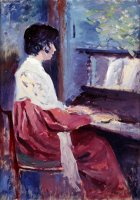 Lucie Cousturier at The Piano by Maximilien Luce