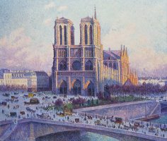 Notre Dame De Paris, Vue Du Quai Saint Michel by Maximilien Luce