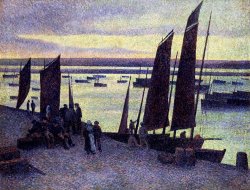 Quay at Camaret Finistere by Maximilien Luce