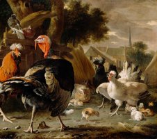 Poultry Yard by Melchior de Hondecoeter