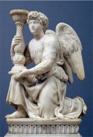 Angel Holding a Candelabra 1495 by Michelangelo Buonarroti