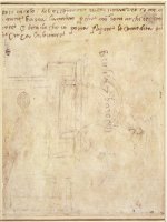 Architectural Study with Notes by Michelangelo Buonarroti