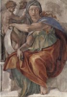 Ceiling Fresco of Creation in The Sistine Chapel Scene in Bezel The Delp by Michelangelo Buonarroti