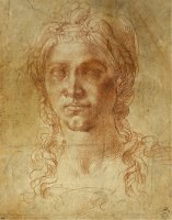 Female Idealized Head 1520 1530 by Michelangelo Buonarroti