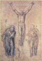 Inv 1895 9 15 509 Recto W 81 Study for a Crucifixion by Michelangelo Buonarroti