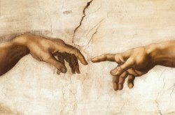 Michelangelo Creation of Adam Art Print Poster by Michelangelo Buonarroti