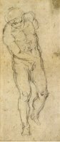 Michelangelo Michelangelo Male Nude by Michelangelo Buonarroti