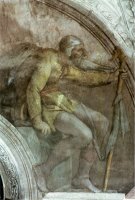 Sistine Chapel Ceiling One of The Ancestors of God by Michelangelo Buonarroti